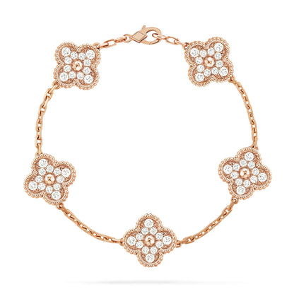 [⭐Shinejoy] CLOVER 5 MOTIFS FULL DIAMOND BRACELET COLLECTION