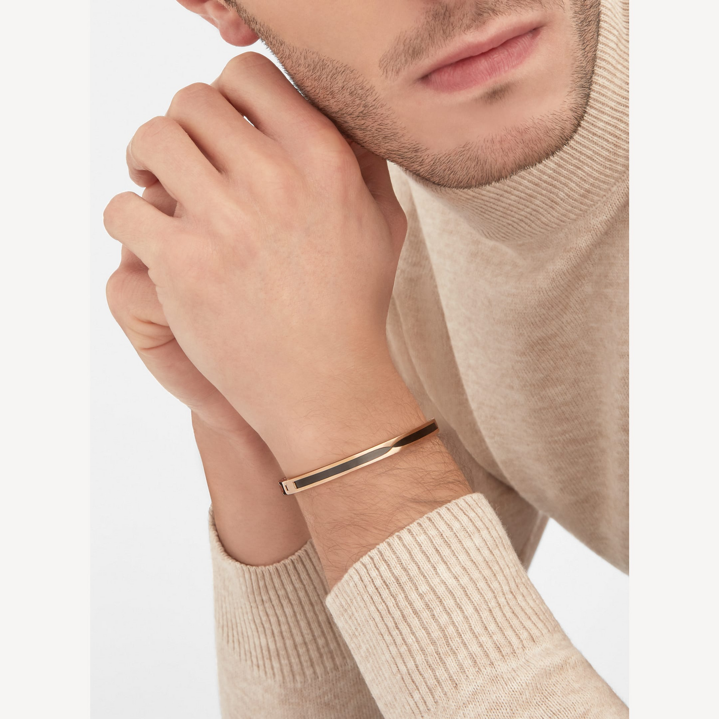[Shinejoy]ZERO 1 PINK GOLD WITH BLACK CERAMIC BRACELET