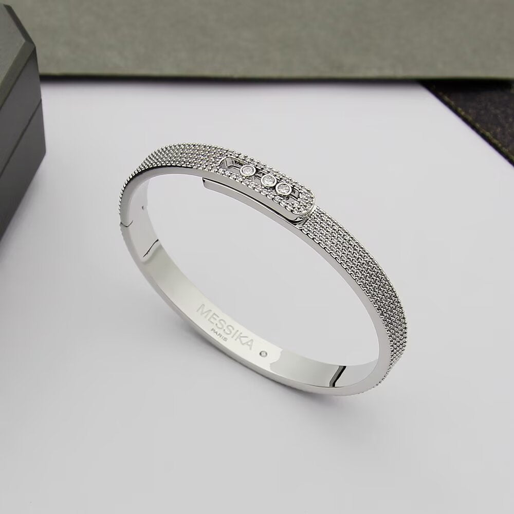 [Shinejoy]Move Noa Full Pavé Diamond Bangle Bracelet