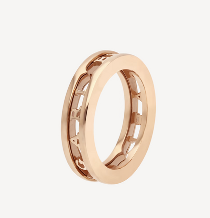 [Shinejoy]ZERO 1 ONE-BAND WITH OPENWORK LOGO SPIRAL RING