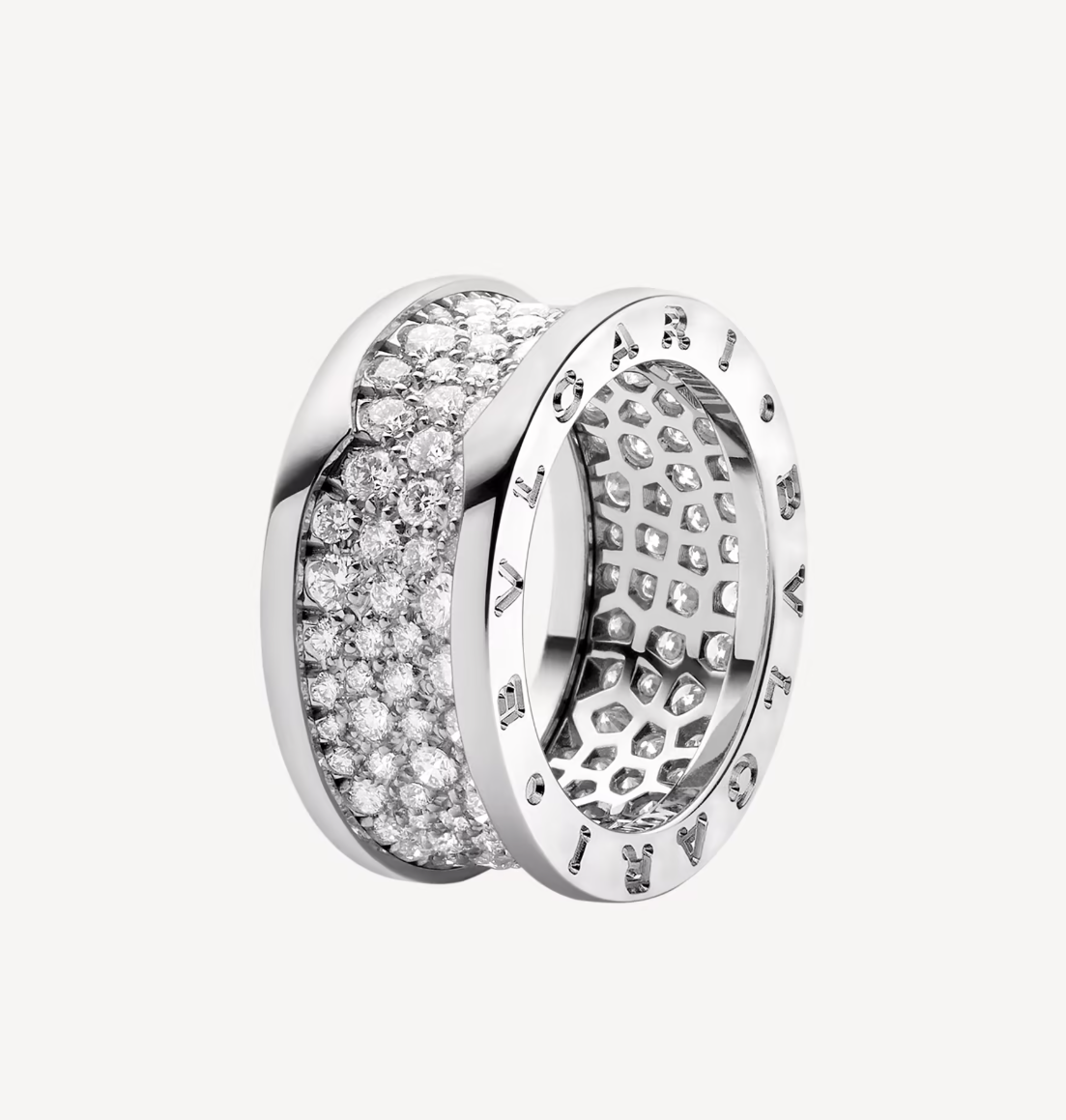 [Shinejoy]ZERO 1 WITH PAVED DIAMONDS ON THE SPIRAL RING