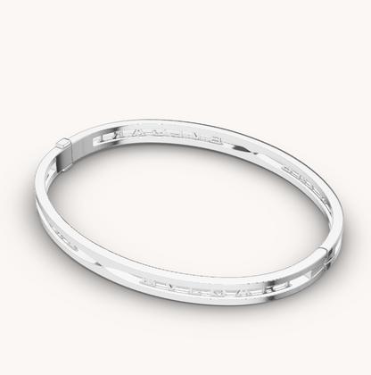 [Shinejoy]ZERO 1 SPIRAL LOGO SILVER BRACELET