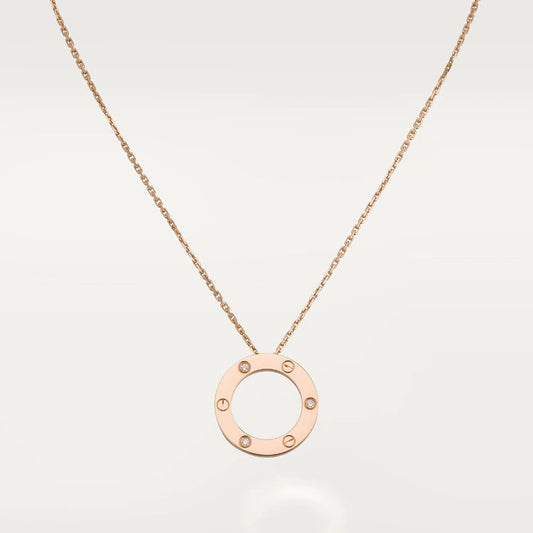 [Shinejoy]LOVE NECKLACE 16MM 3 DIAMONDS