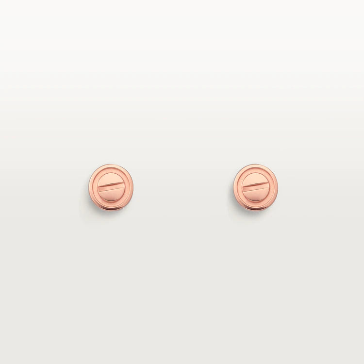 [Shinejoy]LOVE EARRINGS PINK GOLD 10MM