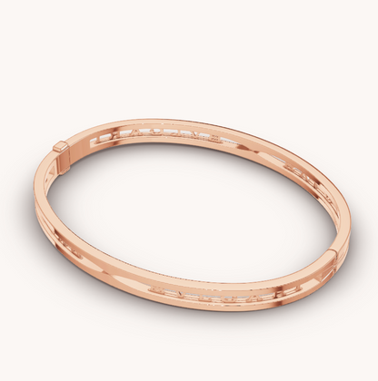 [Shinejoy]ZERO 1 SPIRAL LOGO PINK GOLD BRACELET