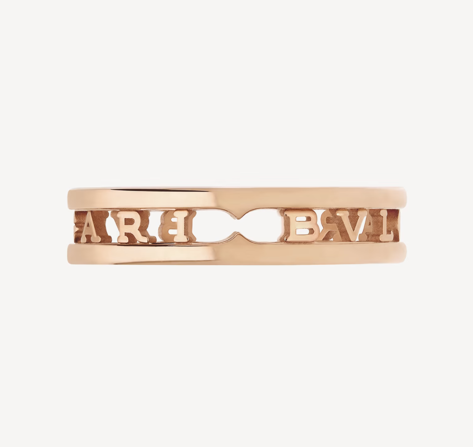 [Shinejoy]ZERO 1 ONE-BAND WITH OPENWORK LOGO SPIRAL RING