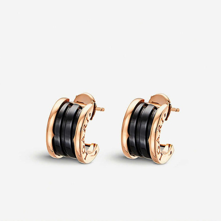 [Shinejoy]ZERO 1 PINK GOLD CERAMIC EARRINGS