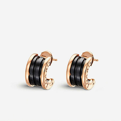 [Shinejoy]ZERO 1 PINK GOLD CERAMIC EARRINGS
