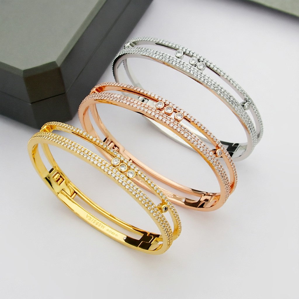 [Shinejoy]Move Romane pavé bangle