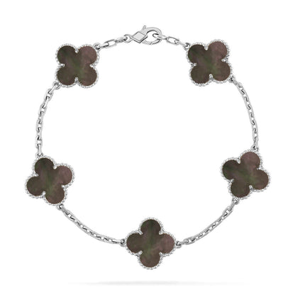 [⭐Shinejoy] CLOVER 5 MOTIF GRAY MOP BRACELET COLLECTION