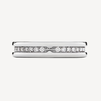 [Shinejoy]ZERO 1 ONE-BAND PAVED DIAMONDS ON THE SPIRAL RING
