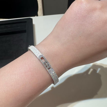 [Shinejoy]Move Noa Ciselé half pavé bangle