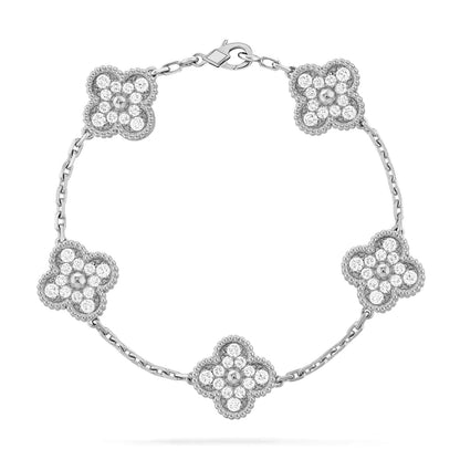 [⭐Shinejoy] CLOVER 5 MOTIFS FULL DIAMOND BRACELET COLLECTION