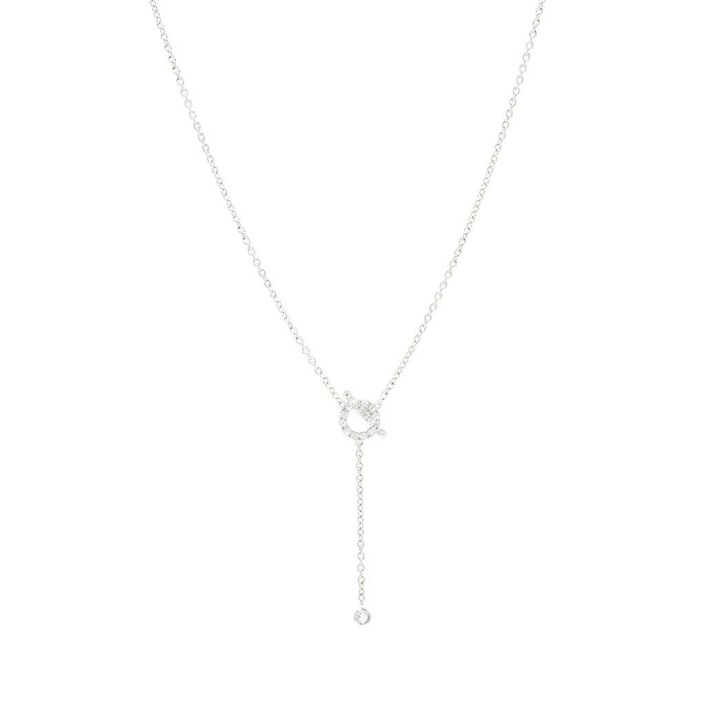 [Shinejoy]FINESSE SILVER DIAMOND NECKLACE