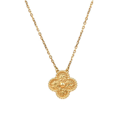 [Shinejoy]CLOVER 15MM  BRONZING NECKLACE