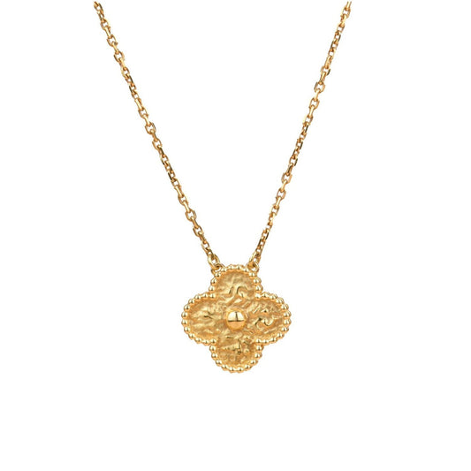 [Shinejoy]CLOVER 15MM  BRONZING NECKLACE