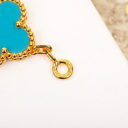 [⭐Shinejoy] CLOVER 5 MOTIF TURQUOISE BRACELET COLLECTION