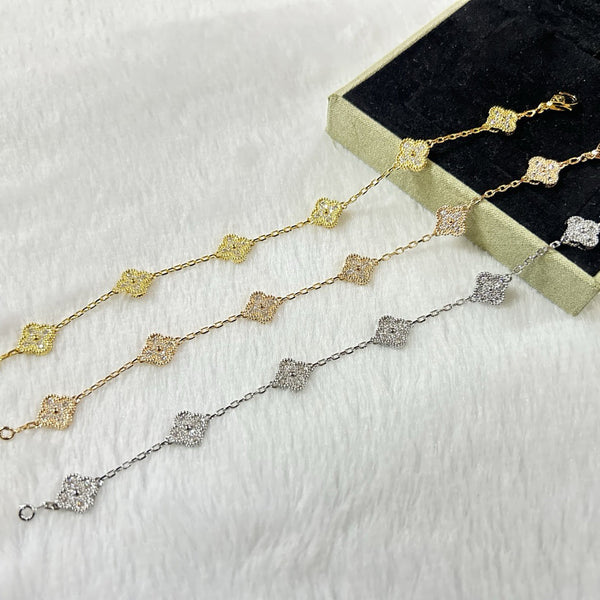 [Shinejoy]CLOVER 6 MOTIFS BRACELET DIAMANT