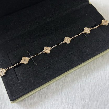 [⭐Shinejoy]CLOVER 6 MOTIF DIAMOND BRACELET