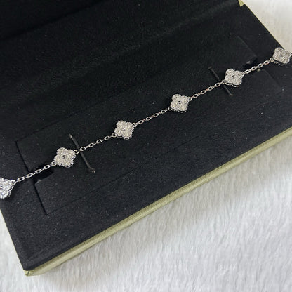 [⭐Shinejoy]CLOVER 6 MOTIF DIAMOND BRACELET