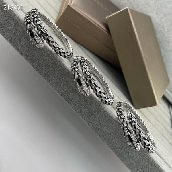 [Shinejoy] NOUVEAU BRACELET SERPENT EN OBSIDIENNE ET DIAMANT