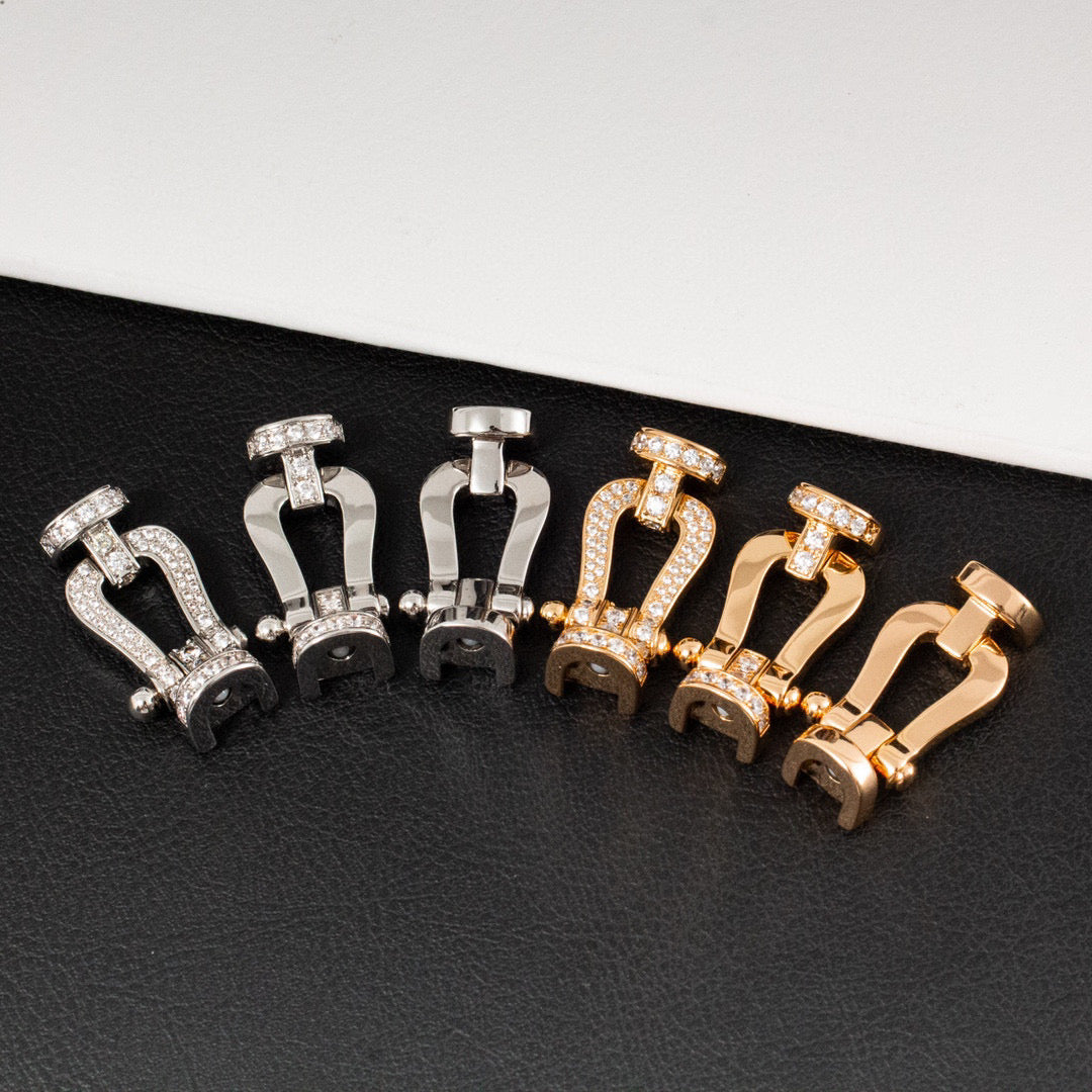 [Shinejoy]FORCE LARGE HORSESHOE FULL DIAMOND BRACELET SILVER