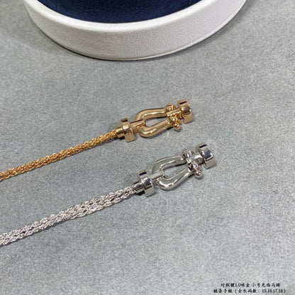 [Shinejoy]FORCE SMALL HORSESHOE  DIAMOND CHAIN ROPE BRACELET