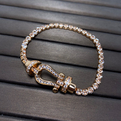 [Shinejoy]FORCE  HORSESHOE  DIAMOND TENNIS BRACELET