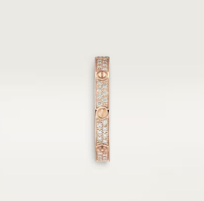 [Shinejoy]LOVE RING 2.6mm-wide full-diamond ring Rose Gold