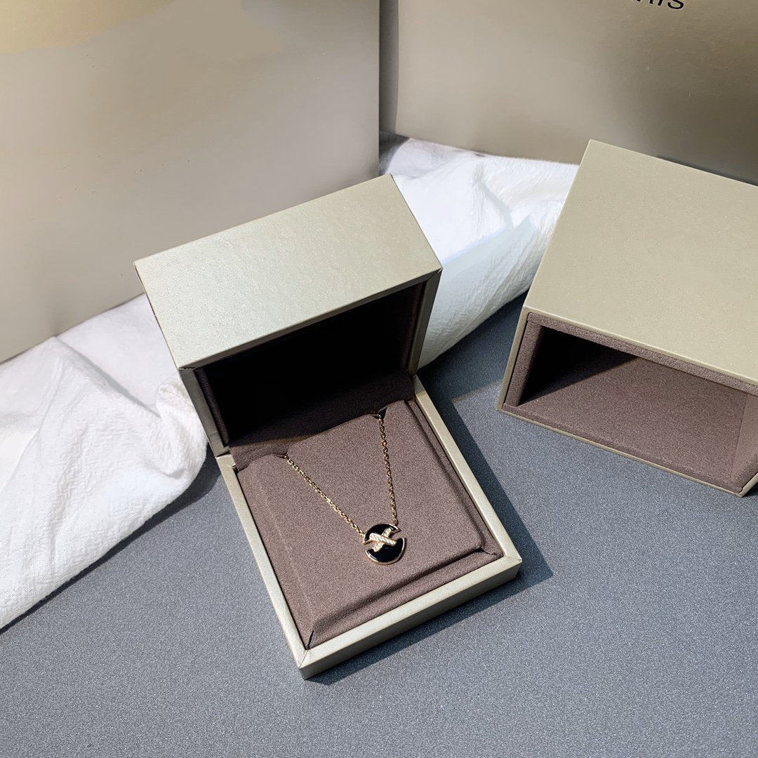 [Shinejoy]JEUX DE PINK GOLD DIAMOND NECKLACE