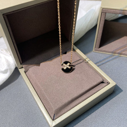 [Shinejoy]JEUX DE PINK GOLD DIAMOND NECKLACE