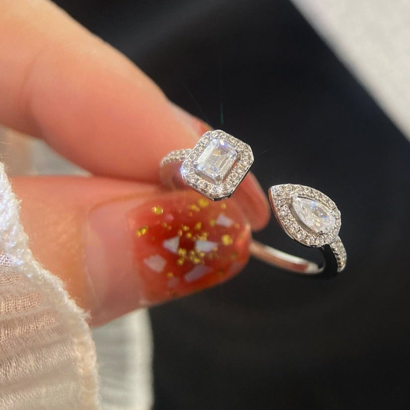 [Shinejoy]MY TWIN TOI & MOI SILVER DIAMOND RING