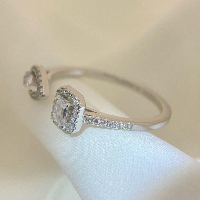 [Shinejoy]MY TWIN TOI & MOI SILVER DIAMOND RING