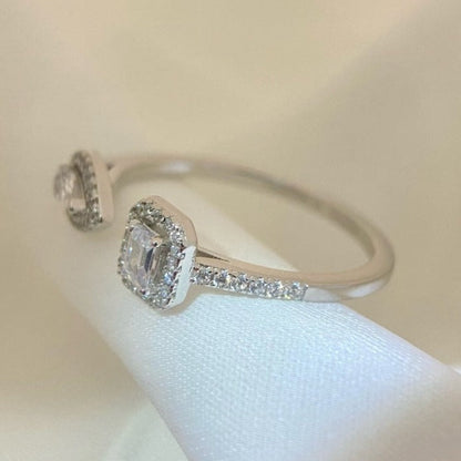 [Shinejoy]MY TWIN TOI & MOI SILVER DIAMOND RING
