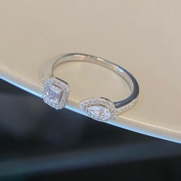 [Shinejoy]MY TWIN TOI & MOI SILVER DIAMOND RING