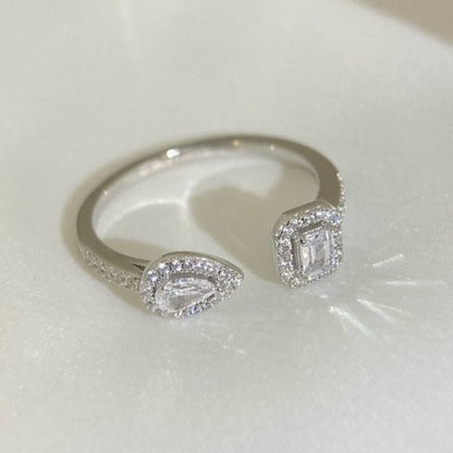 [Shinejoy]MY TWIN TOI & MOI SILVER DIAMOND RING