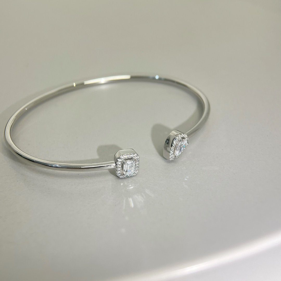 [Shinejoy]JONC FLEX MY TWIN TOI & MOI SILVER DIAMOND BRACELET