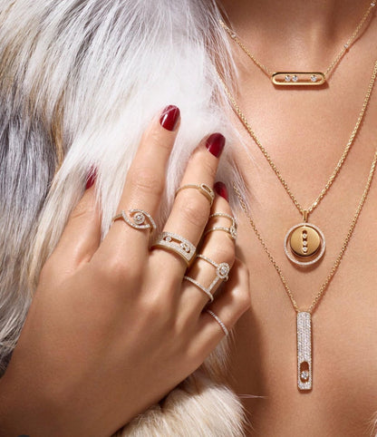 [Shinejoy]Demo MOVE PM NECKLACE PINK GOLD DIAMOND