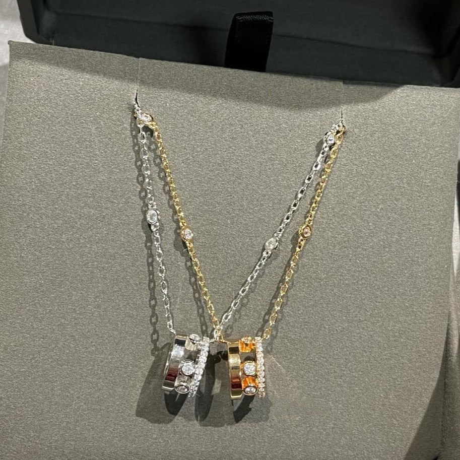 [Shinejoy]CHAIN MOVE ROMANE PEDAND NECKLACE
