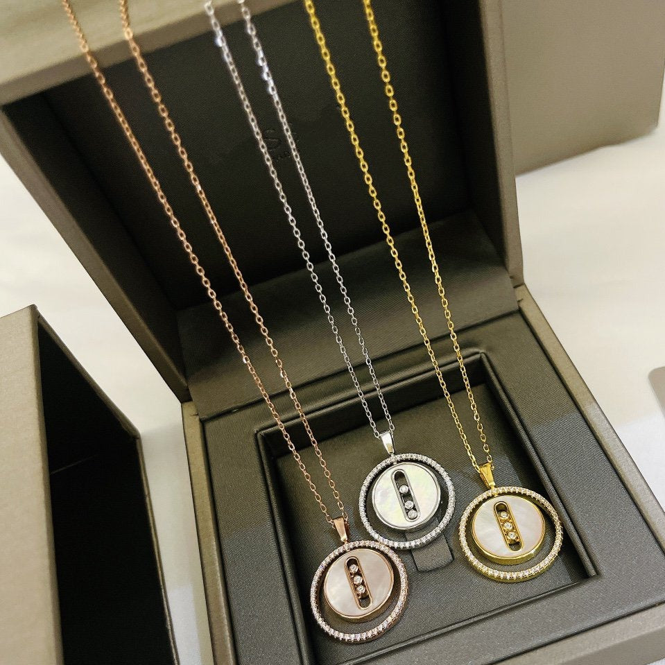 [Shinejoy]Demo MOVE MM NACRE BLANCHE DIAMOND NECKLACE