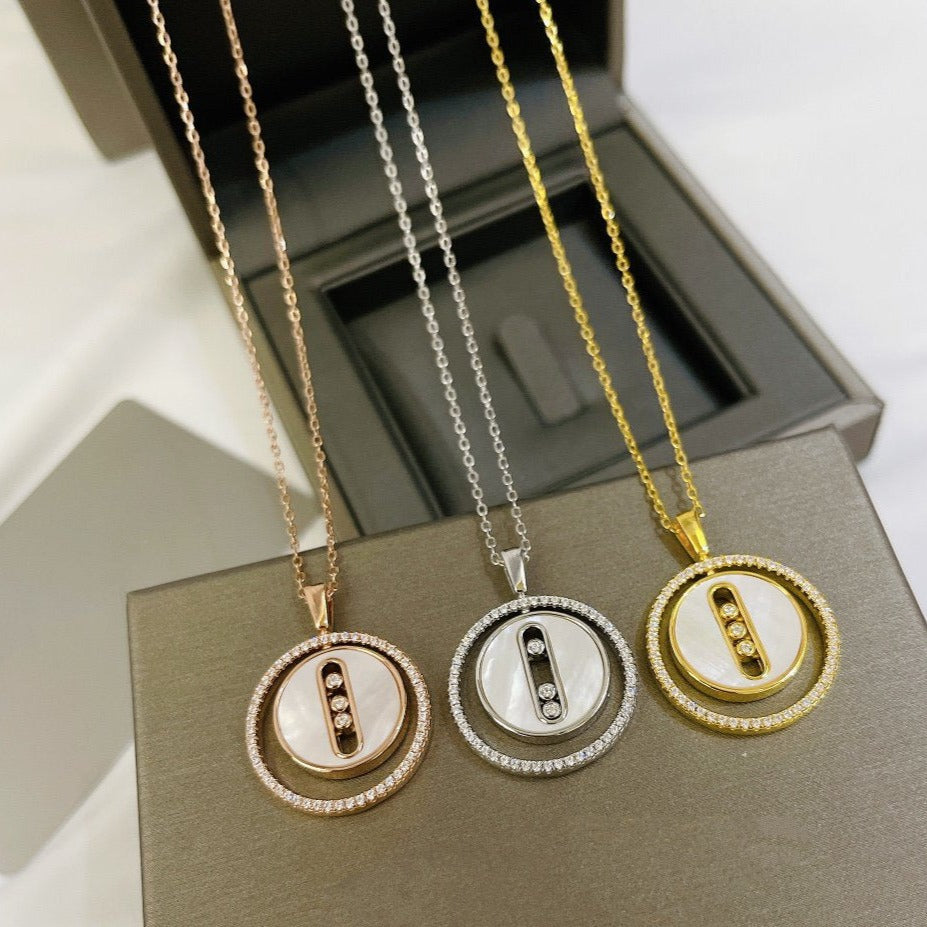 [Shinejoy]Demo MOVE MM NACRE BLANCHE DIAMOND NECKLACE