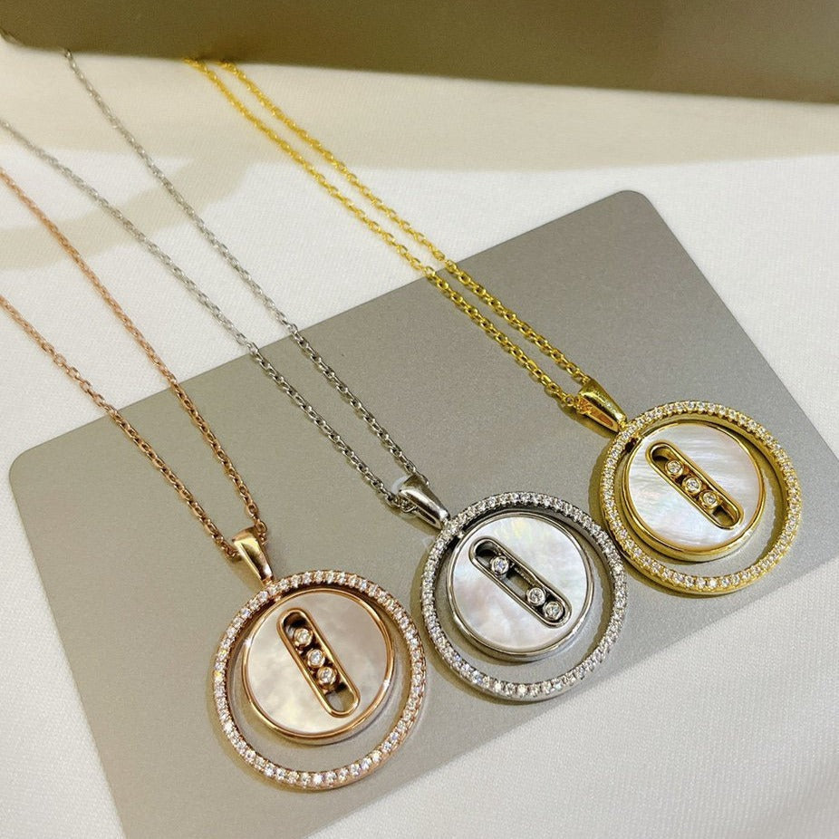 [Shinejoy]Demo MOVE MM NACRE BLANCHE DIAMOND NECKLACE