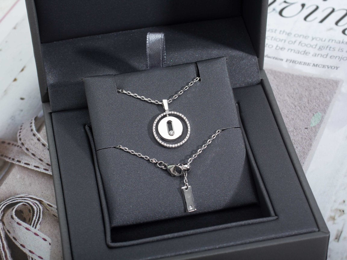 [Shinejoy]Demo MOVE PM NECKLACE SILVER DIAMOND
