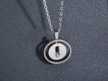 [Shinejoy]Demo MOVE PM NECKLACE SILVER DIAMOND