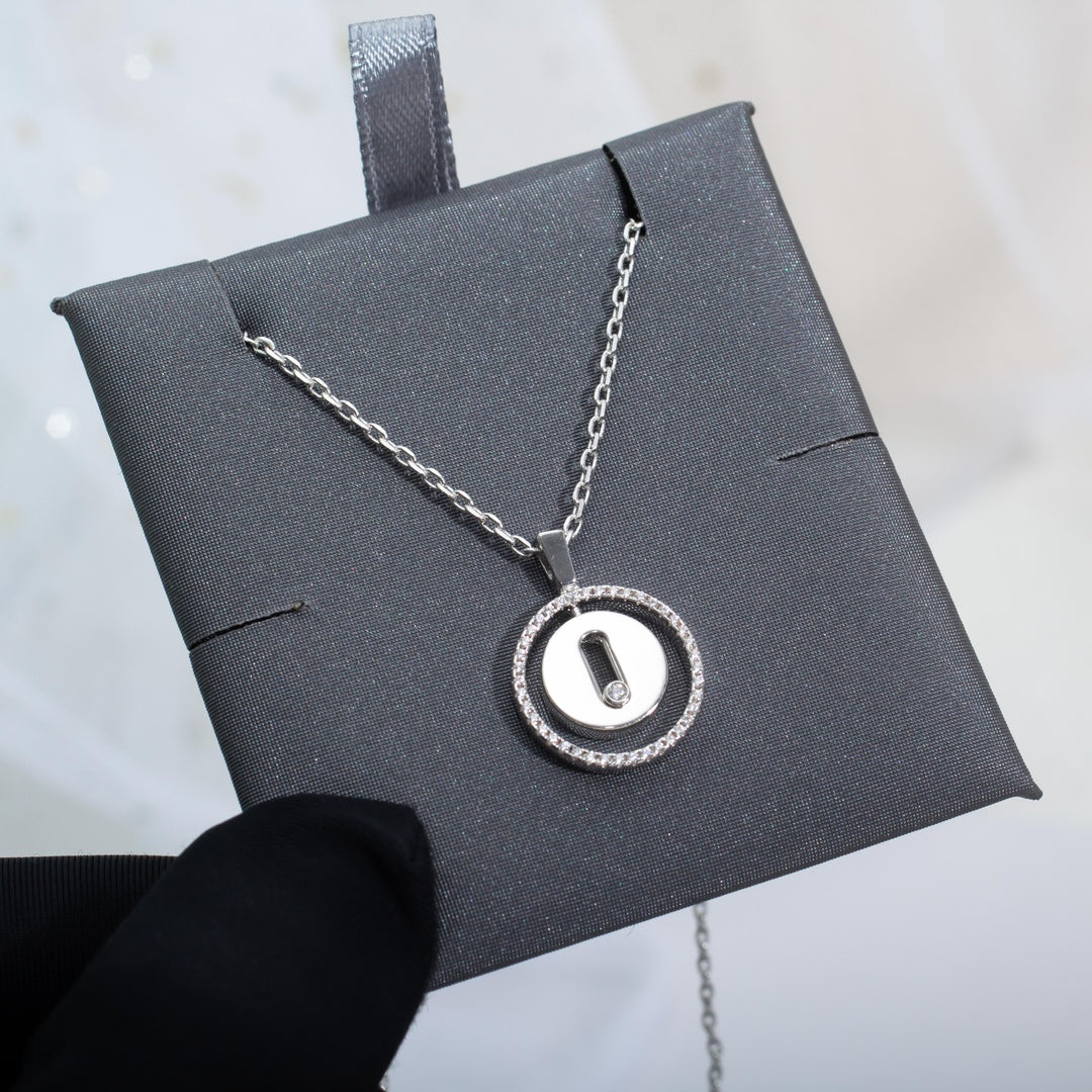 [Shinejoy]Demo MOVE PM NECKLACE SILVER DIAMOND