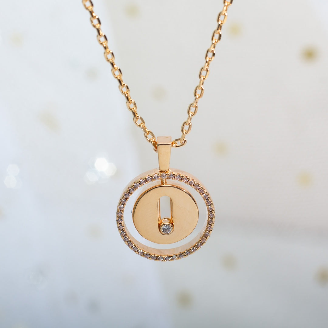 [Shinejoy]Demo MOVE PM NECKLACE PINK GOLD DIAMOND