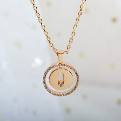 [Shinejoy]Demo MOVE PM NECKLACE PINK GOLD DIAMOND