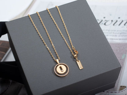 [Shinejoy]Demo MOVE PM NECKLACE PINK GOLD DIAMOND