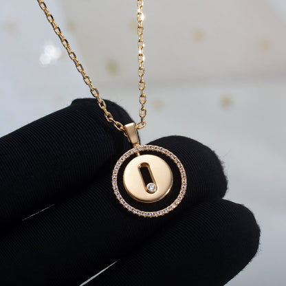 [Shinejoy]Demo MOVE PM NECKLACE PINK GOLD DIAMOND