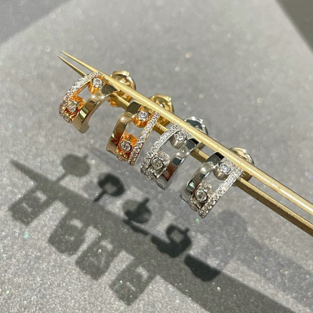 [Shinejoy]MOVE ROMANE EARRINGS DIAMOND